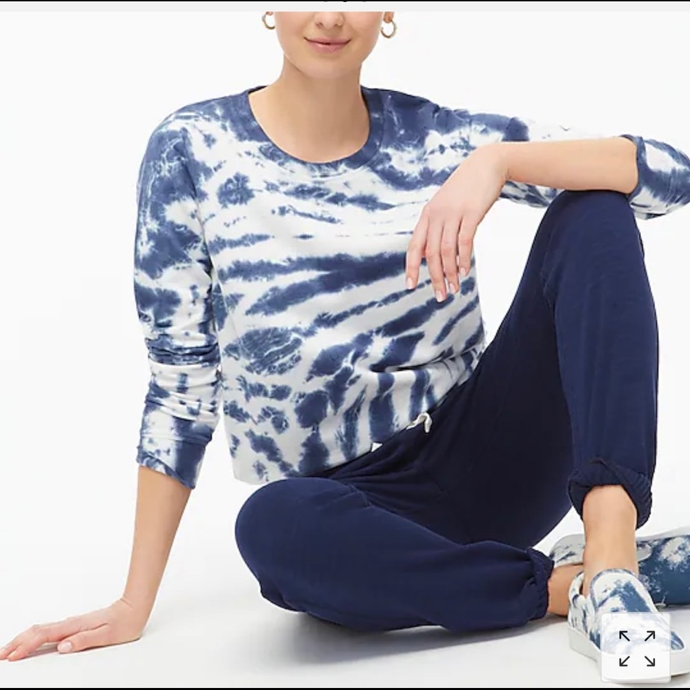 J Crew Hand Tie Dyed Crew Neck Sweatshirt. Sz S